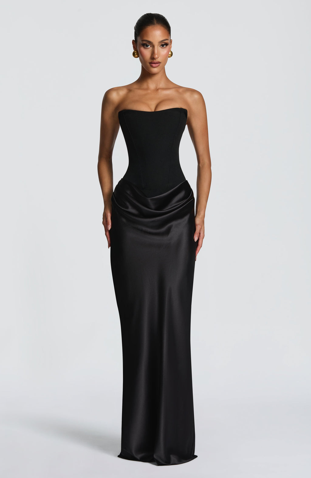 Black Knot Maxi Dress – Elegant Evening Gown | Meave & Ivy