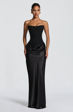 Black Knot Maxi Dress – Elegant Evening Gown | Meave & Ivy