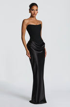 Black Knot Maxi Dress – Elegant Evening Gown | Meave & Ivy