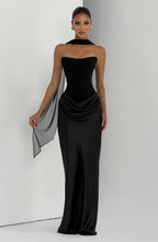 Black Knot Maxi Dress – Elegant Evening Gown | Meave & Ivy