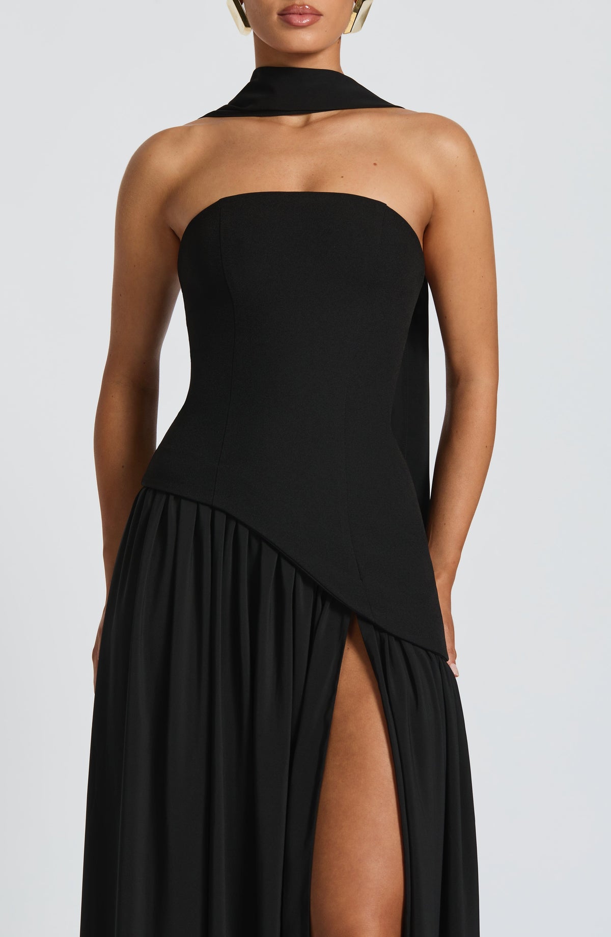 Black Chiffon Maxi Dress – Elegant Evening Gown | Meave & Ivy