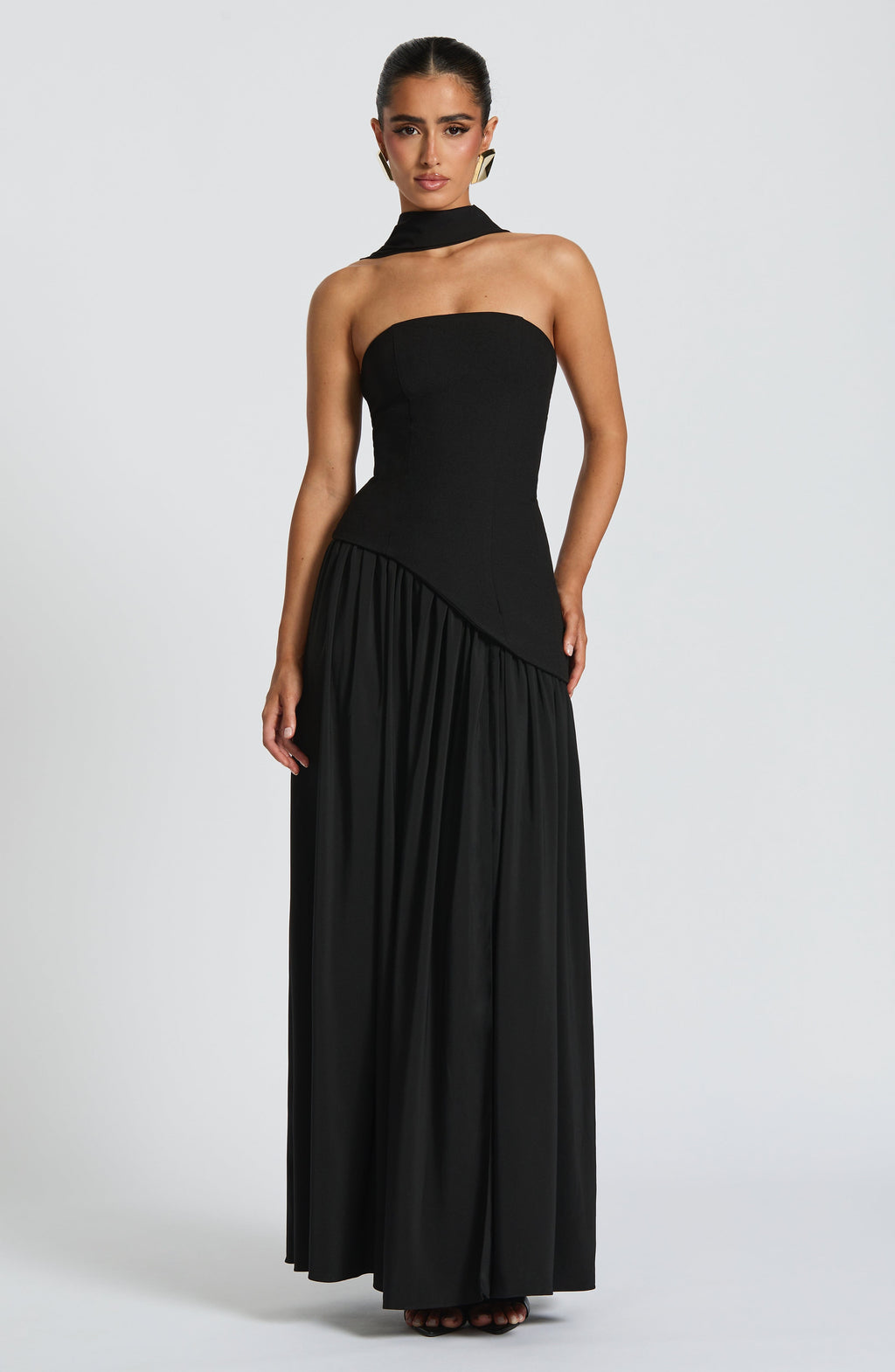 Black Chiffon Maxi Dress – Elegant Evening Gown | Meave & Ivy