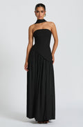 Black Chiffon Maxi Dress – Elegant Evening Gown | Meave & Ivy
