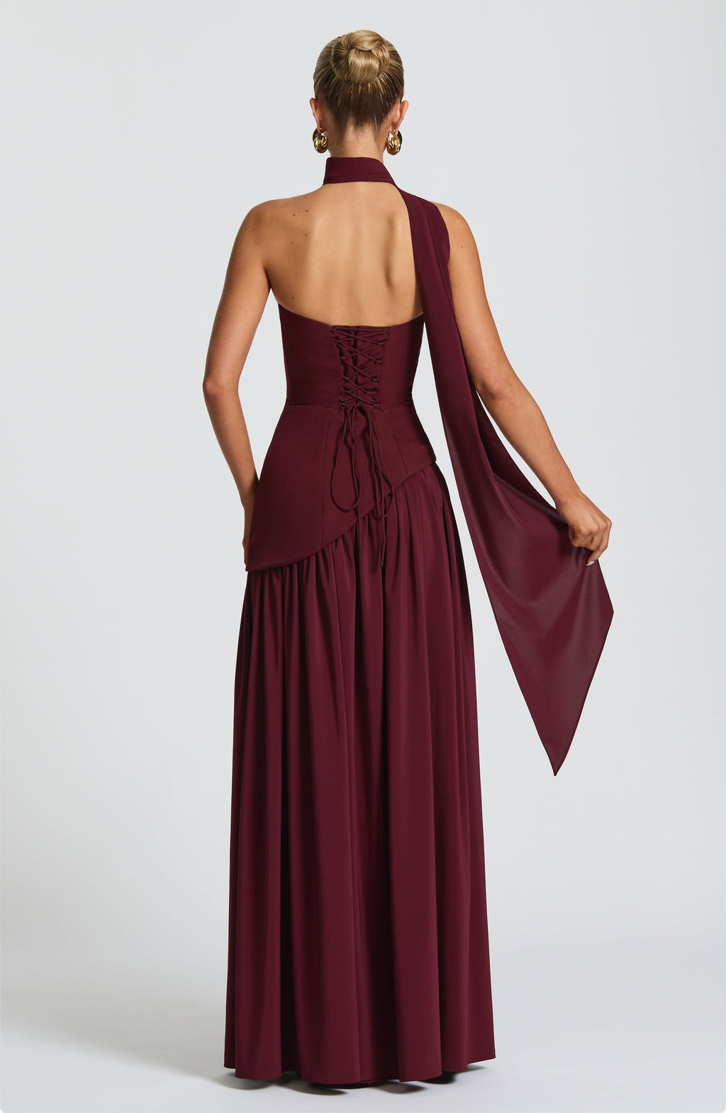 Red Chiffon Maxi Dress – Cherry Lacquer Evening Gown | Meave & Ivy