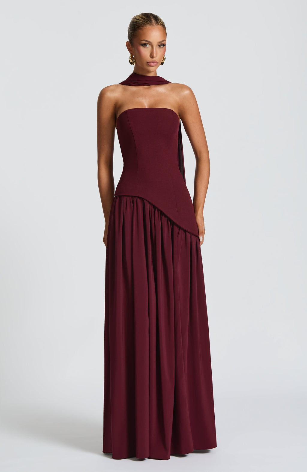 Red Chiffon Maxi Dress – Cherry Lacquer Evening Gown | Meave & Ivy
