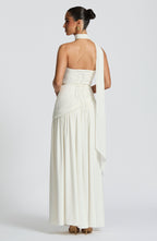 Ivory Chiffon Maxi Dress – Elegant Bridal Evening Gown | Meave & Ivy