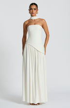 Ivory Chiffon Maxi Dress – Elegant Bridal Evening Gown | Meave & Ivy