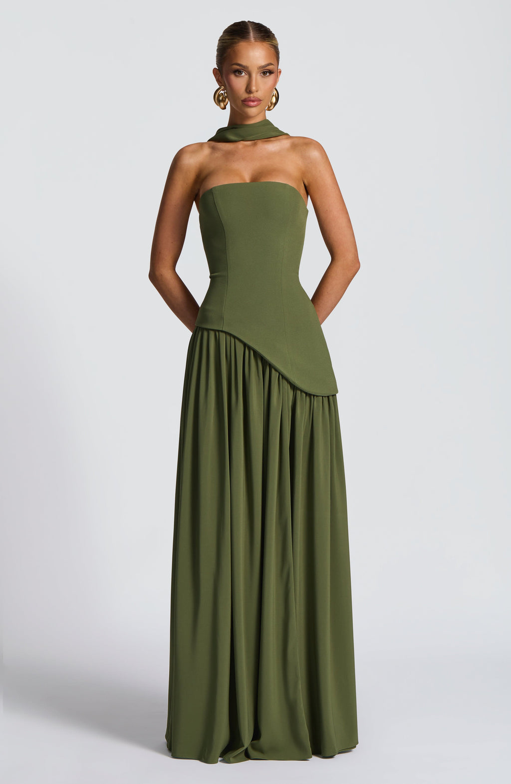 Khaki Maxi Dress – Casual Elegant Occasion Dress | Meave & Ivy
