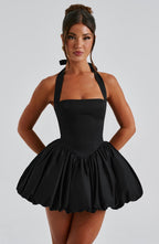 Black Puffball Mini Dress – Cute Statement Party Dress | Meave & Ivy