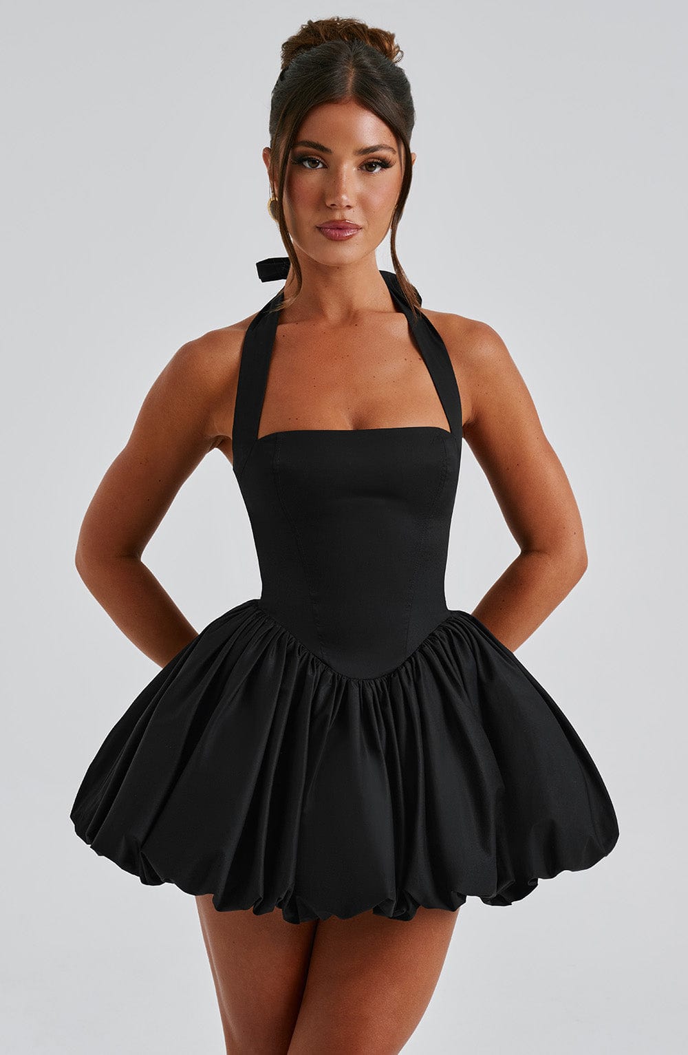 Black Puffball Mini Dress – Cute Statement Party Dress | Meave & Ivy