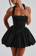 Black Puffball Mini Dress – Cute Statement Party Dress | Meave & Ivy