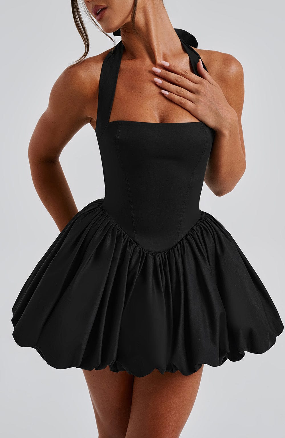 Black Puffball Mini Dress – Cute Statement Party Dress | Meave & Ivy