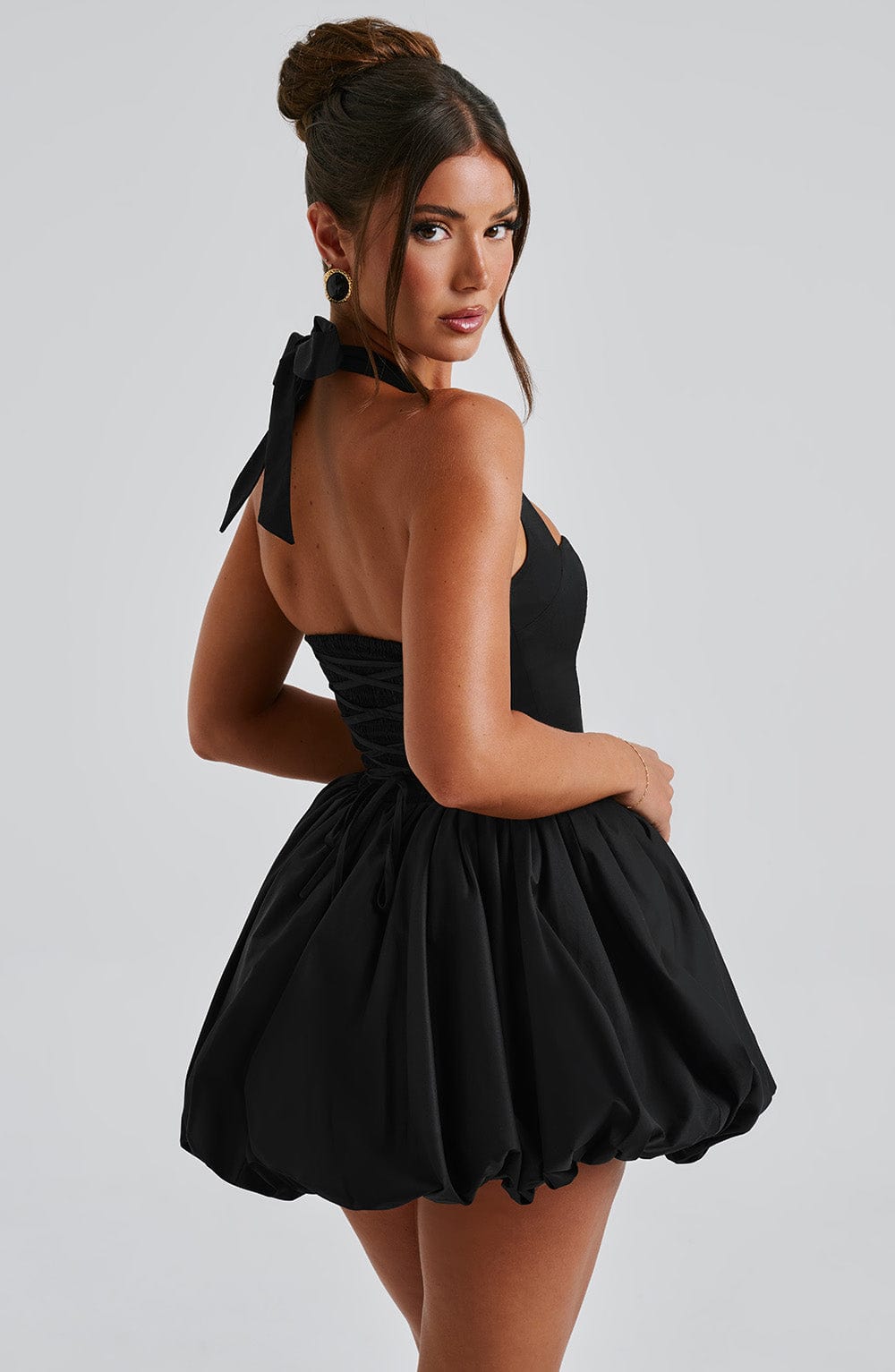 Black Puffball Mini Dress – Cute Statement Party Dress | Meave & Ivy
