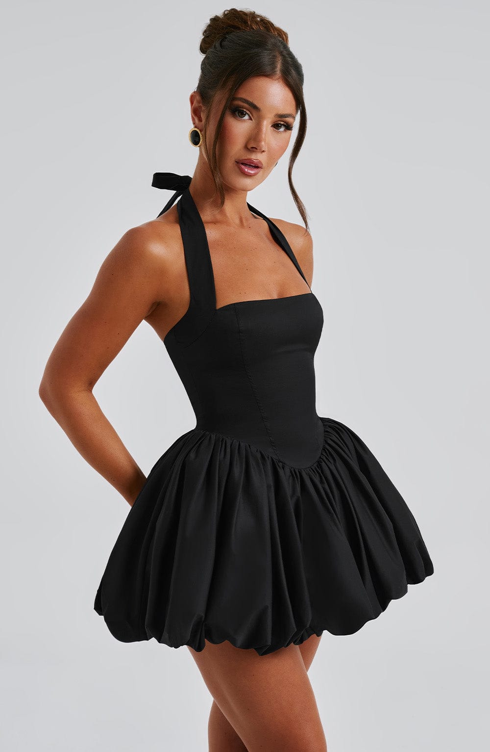 Black Puffball Mini Dress – Cute Statement Party Dress | Meave & Ivy
