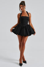 Black Puffball Mini Dress – Cute Statement Party Dress | Meave & Ivy