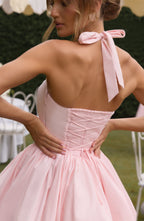 Blush Puffball Mini Dress – Cute Feminine Party Dress | Meave & Ivy
