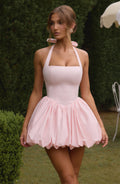 Blush Puffball Mini Dress – Cute Feminine Party Dress | Meave & Ivy