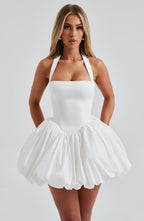 Ivory Puffball Mini Dress – Cute Bridal Party Dress | Meave & Ivy