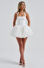 Ivory Puffball Mini Dress – Cute Bridal Party Dress | Meave & Ivy