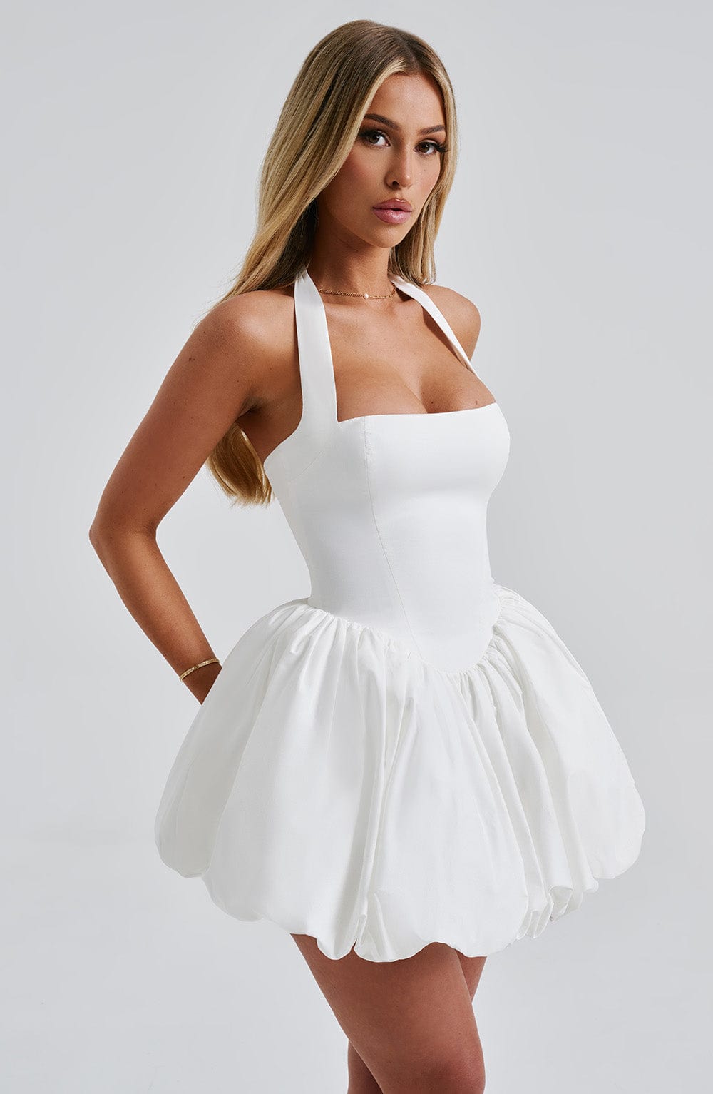 Ivory Puffball Mini Dress – Cute Bridal Party Dress | Meave & Ivy