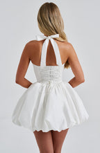 Ivory Puffball Mini Dress – Cute Bridal Party Dress | Meave & Ivy