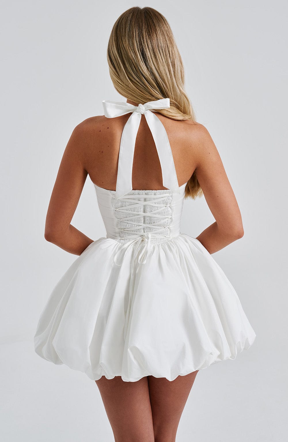 Ivory Puffball Mini Dress – Cute Bridal Party Dress | Meave & Ivy