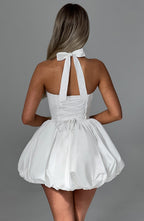 Ivory Puffball Mini Dress – Cute Bridal Party Dress | Meave & Ivy