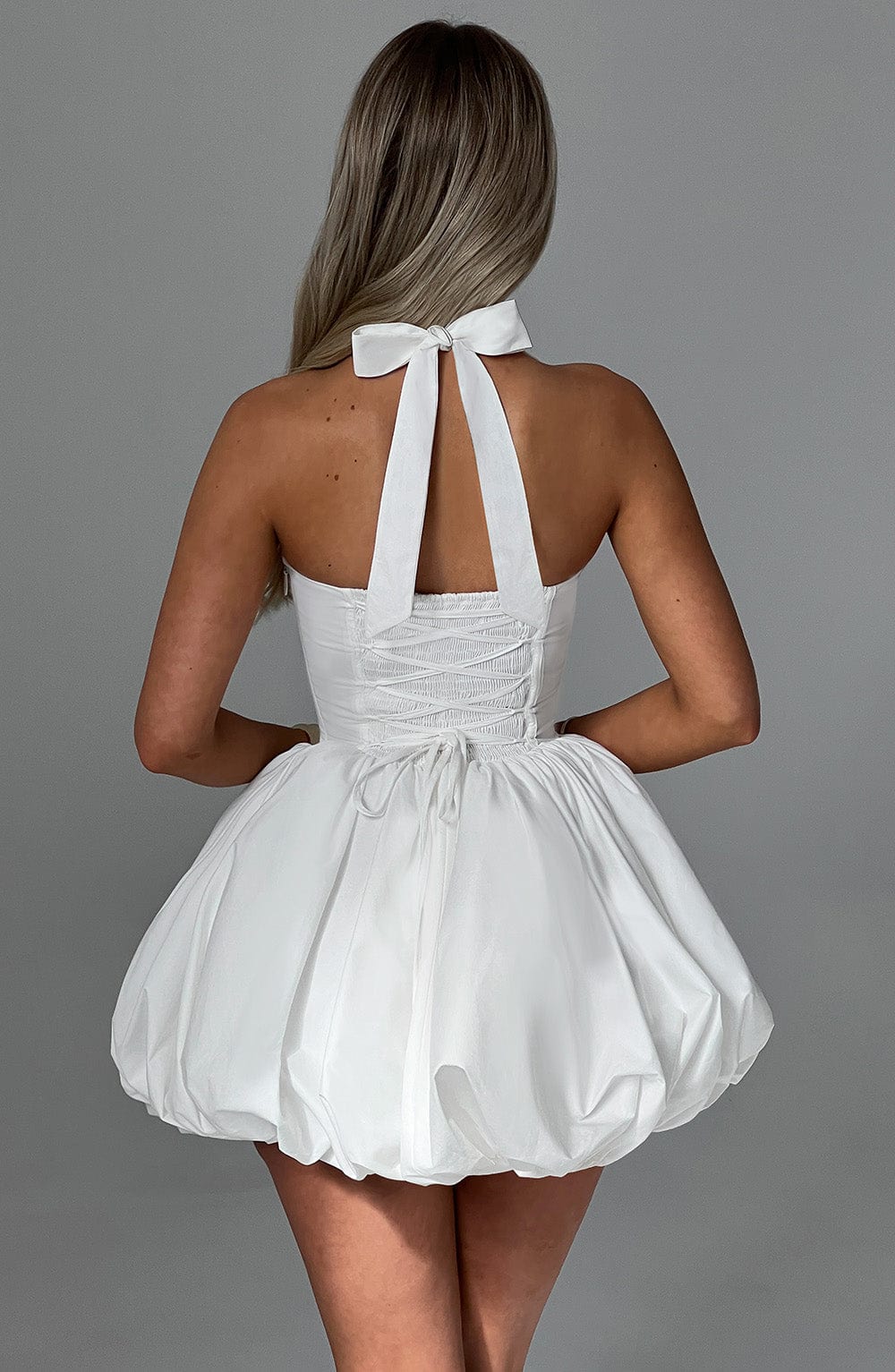Ivory Puffball Mini Dress – Cute Bridal Party Dress | Meave & Ivy