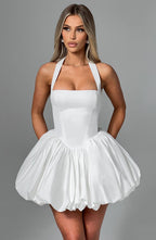 Ivory Puffball Mini Dress – Cute Bridal Party Dress | Meave & Ivy