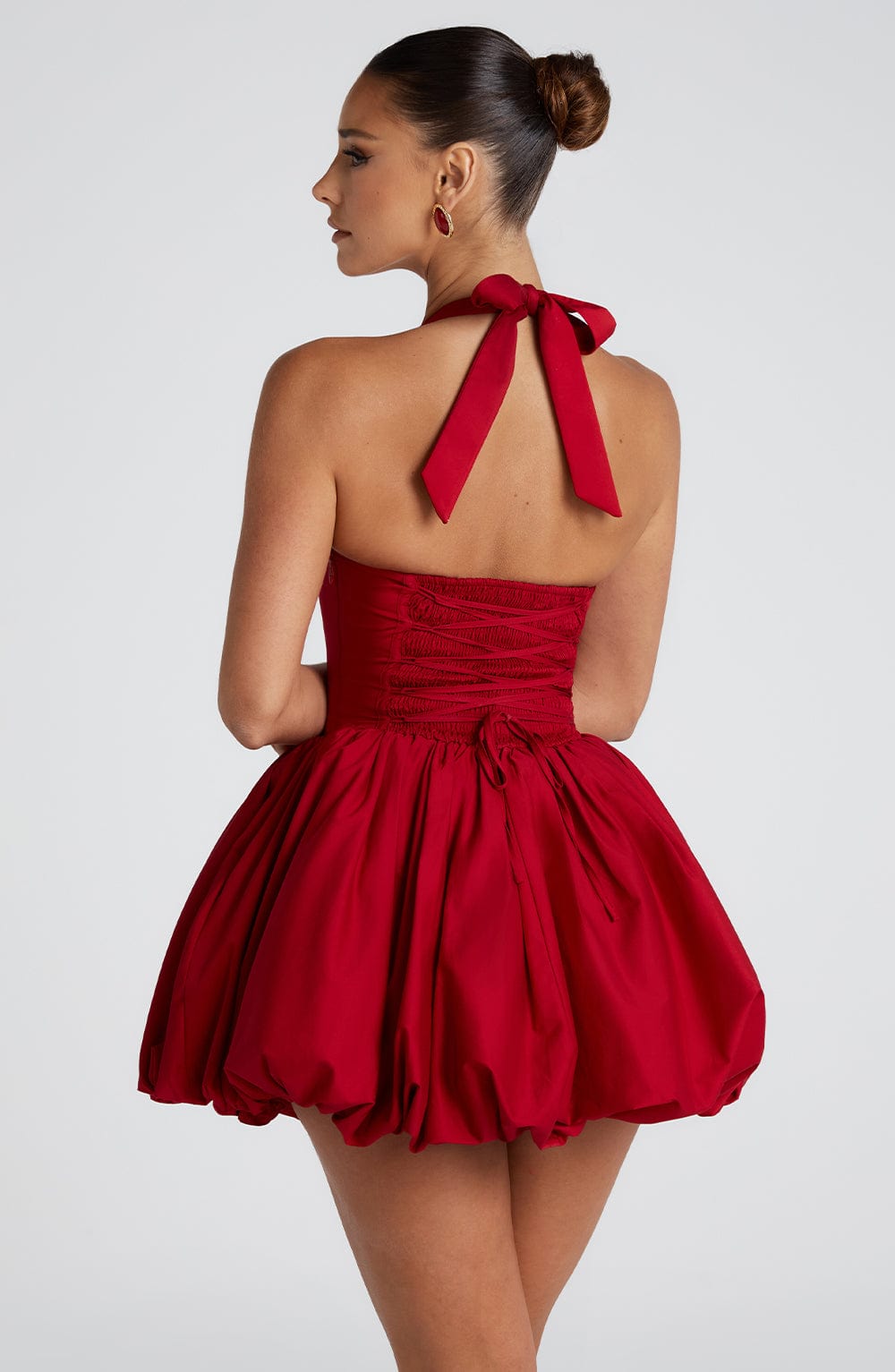 Red Puffball Mini Dress – Bold Statement Party Dress | Meave & Ivy