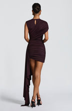 Plum Slinky Mini Dress – Sleek Bodycon Party Dress | Meave & Ivy