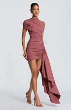 Rose Brown Slinky Mini Dress – Sleek Bodycon Party Dress | Meave & Ivy