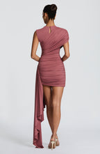 Rose Brown Slinky Mini Dress – Sleek Bodycon Party Dress | Meave & Ivy