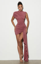 Rose Brown Slinky Mini Dress – Sleek Bodycon Party Dress | Meave & Ivy
