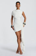 White Slinky Mini Dress – Sleek Bodycon Party Dress | Meave & Ivy
