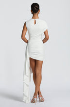 White Slinky Mini Dress – Sleek Bodycon Party Dress | Meave & Ivy
