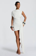 White Slinky Mini Dress – Sleek Bodycon Party Dress | Meave & Ivy