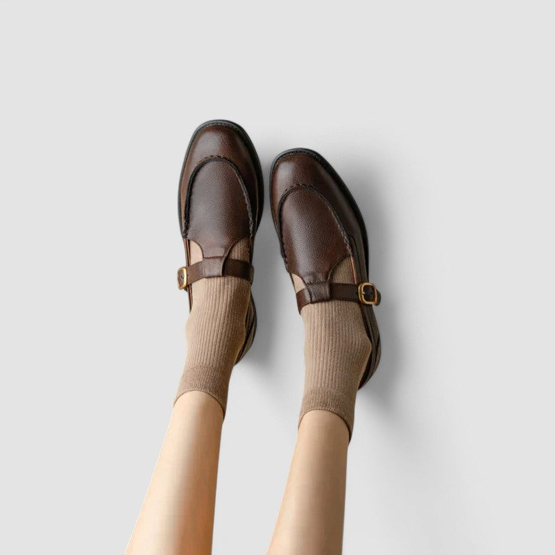 Women's Orthopedic Mary Jane Shoes – Comfort Low-Heel Strap Shoes