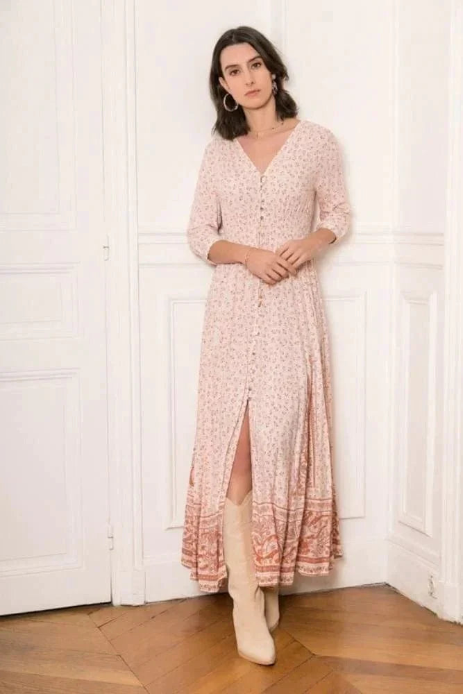 Ibiza Hippie Boho Maxi Dress – Women's Flowy Summer Beach & Festival Dress | Meave & Ivy