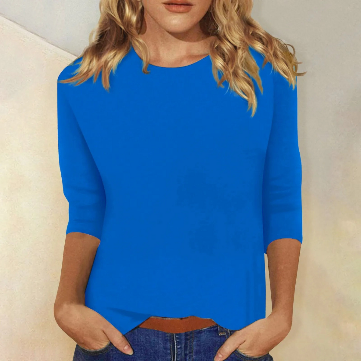Long Sleeve Top with Round Neck – Essential Basic in 6 Colours