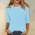 Long Sleeve Top with Round Neck – Essential Basic in 6 Colours