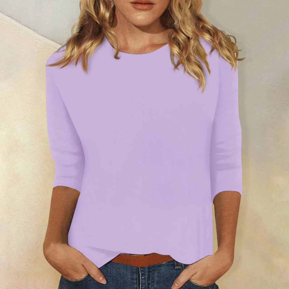 Long Sleeve Top with Round Neck – Essential Basic in 6 Colours