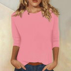 Long Sleeve Top with Round Neck – Essential Basic in 6 Colours