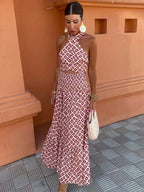 Halterneck Wedding Guest Dress – Elegant Summer Occasion Dress | Meave & Ivy