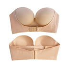 Women's Reinforced Strapless Bra with Push-Up Effect