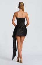 Black Tailored Mini Dress – Elegant Structured Occasion Dress | Meave & Ivy