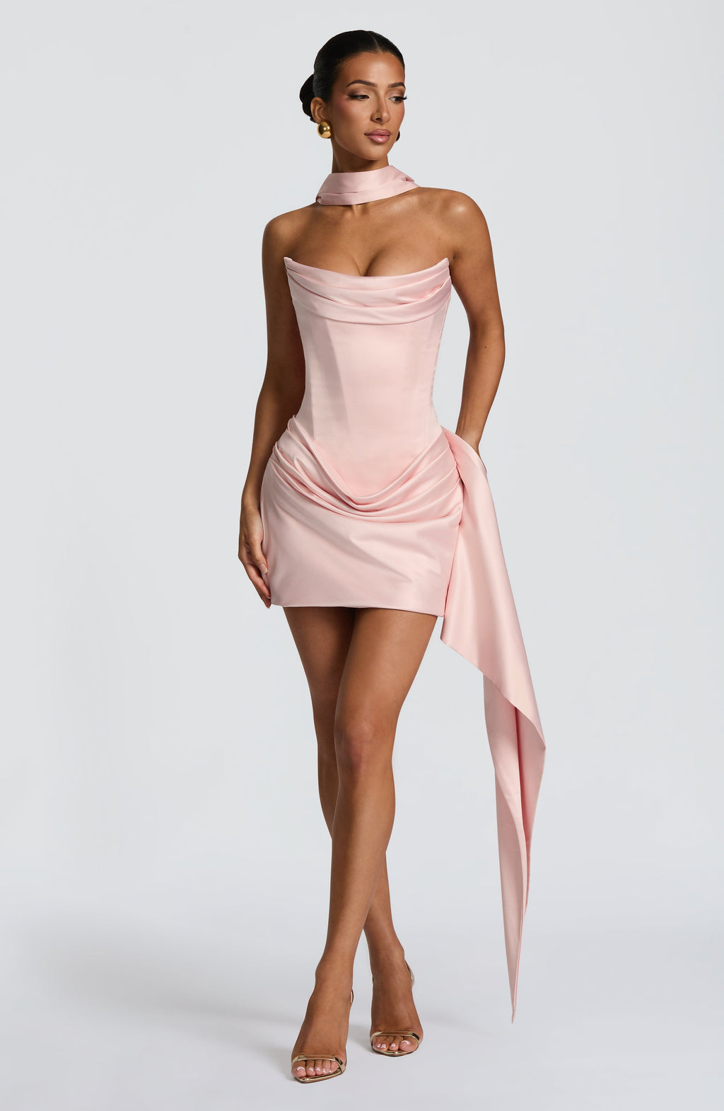Blush Tailored Mini Dress – Elegant Structured Occasion Dress | Meave & Ivy