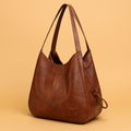 Women's Large Vintage leather-look Shoulder Bag