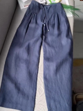 Women's Cotton-linen-look Wide-Leg Trousers