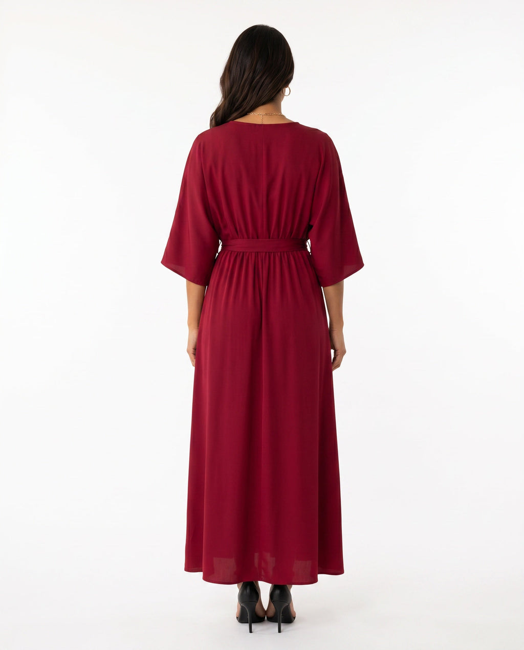 Open Back Tie-Back Wedding Guest Maxi Dress